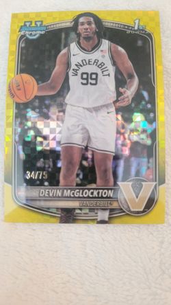 Devin McGlockton Bowman Chrome 1st Gold Refractor 34/75