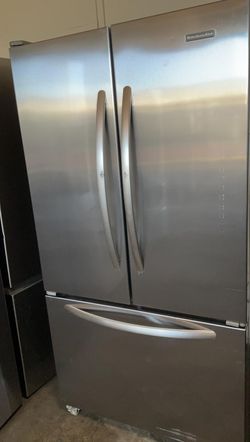 Kitchen Aid 3 Door Stainless Steel Refrigerator
