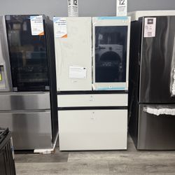 😍SAMSUNG BESPOKE 29 CUBIC FT. AI VISION INSIDE FAMILY HUB WHITE GLASS😍