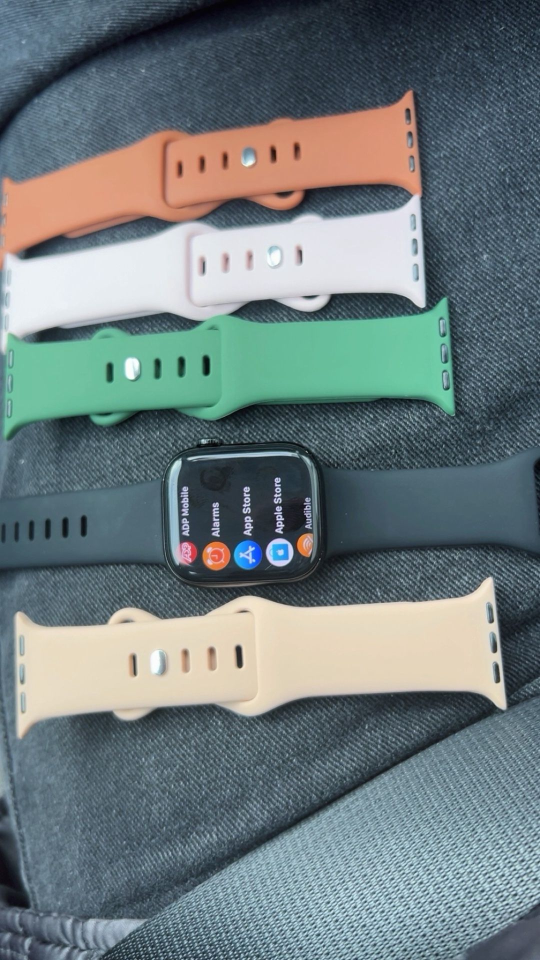 Apple Watch Series 10 (GPS) 42mm Aluminum Case with Black Sport Band - S/M - Jet Black - (2024)