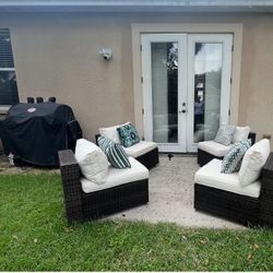 Outdoor wicker patio furniture set with Cushions 