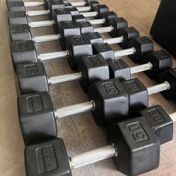 Tko 10-50 Rubber Coated Dumbbell Set. 
