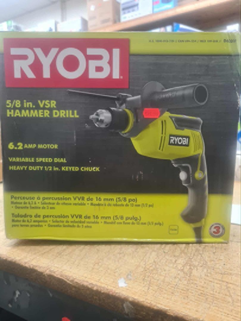 RYOBI
6.2 Amp Corded 5/8 in. Variable Speed Hammer Drill