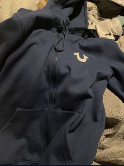 True Religion Navy Blue Hoodie Size Medium Men