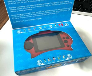 NEW Handheld Game for Kids, 3.2" HD Screen with 213 Retro Video Games , Built-in Classic Game, Portable Travel Gaming Player with Rechargeable Battery