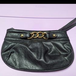 Women's Black and Gold Wristlet 