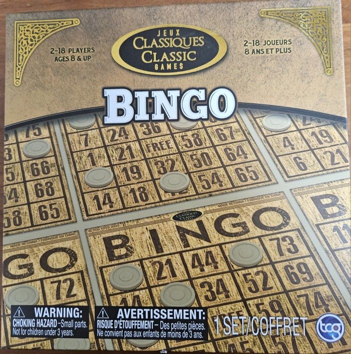 New In Box JEUX Classiques Classic Games Bingo 2-18 Players, Ages 8 & UpNew In Box JEUX Classiques Classic Games Bingo 2-18 Players, Ages 8 & UpNew In
