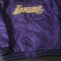 Brand New NBA Lakers Button Up Jacket Size Large With Tags