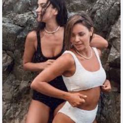 Textured Scoop Neck Bikini Sets