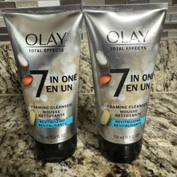 TWO (2) - New Olay Total Effects 7 In One Revitalizing Foaming Cleanser Face Wash