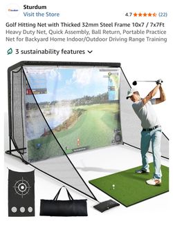 Sturdum Golf Hitting Net with Steel Frame