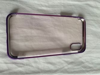 iPhone X silicon protector case. Color purple