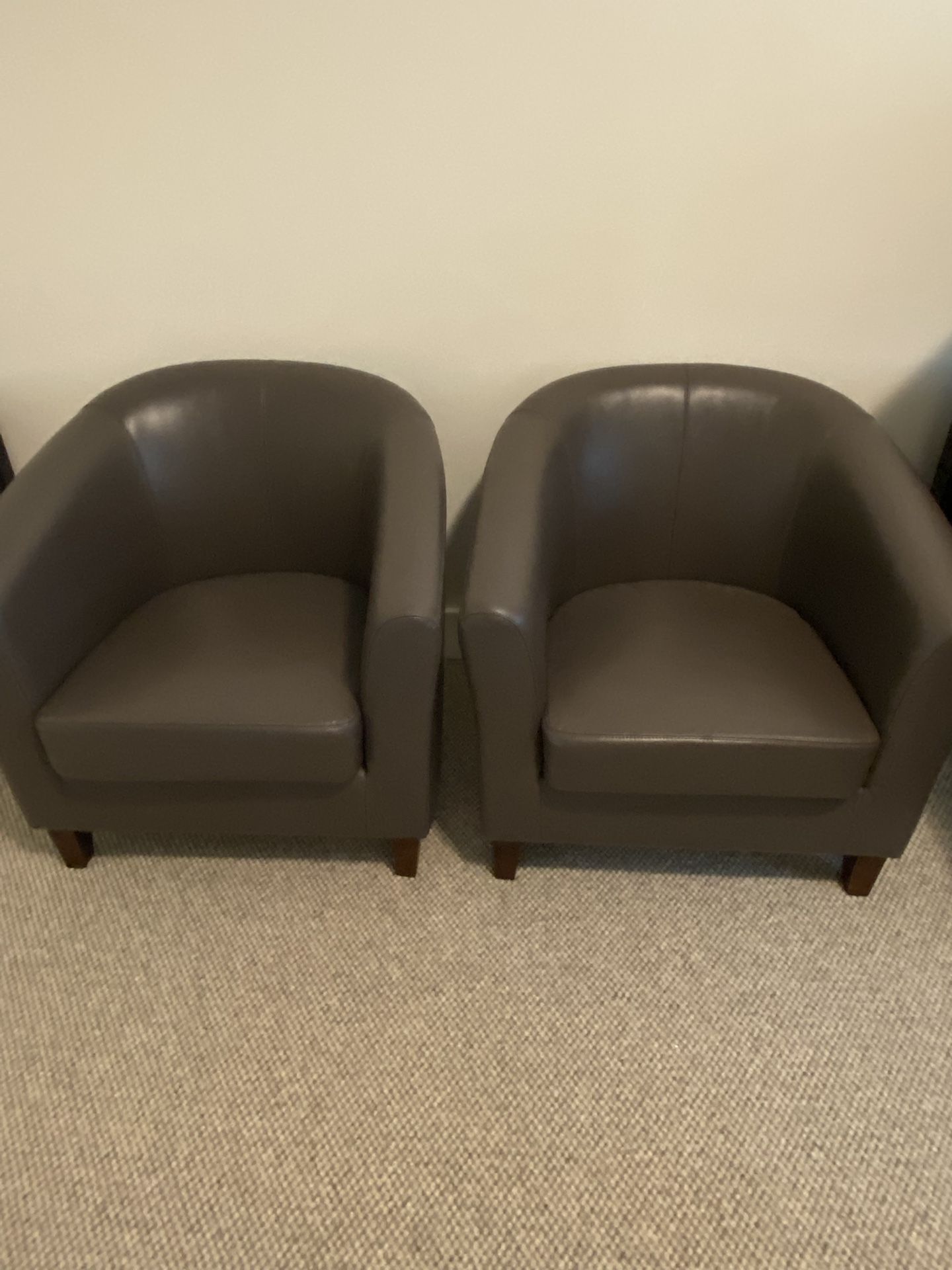 Kasala Grey Barrel Chairs (pair)