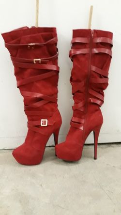 Boots & coach purse! Kamali red high heel w/ COACH matching purse