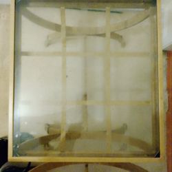 Pair of glass and gold metal end table 40 must go- Local Sale Only! No Shipping