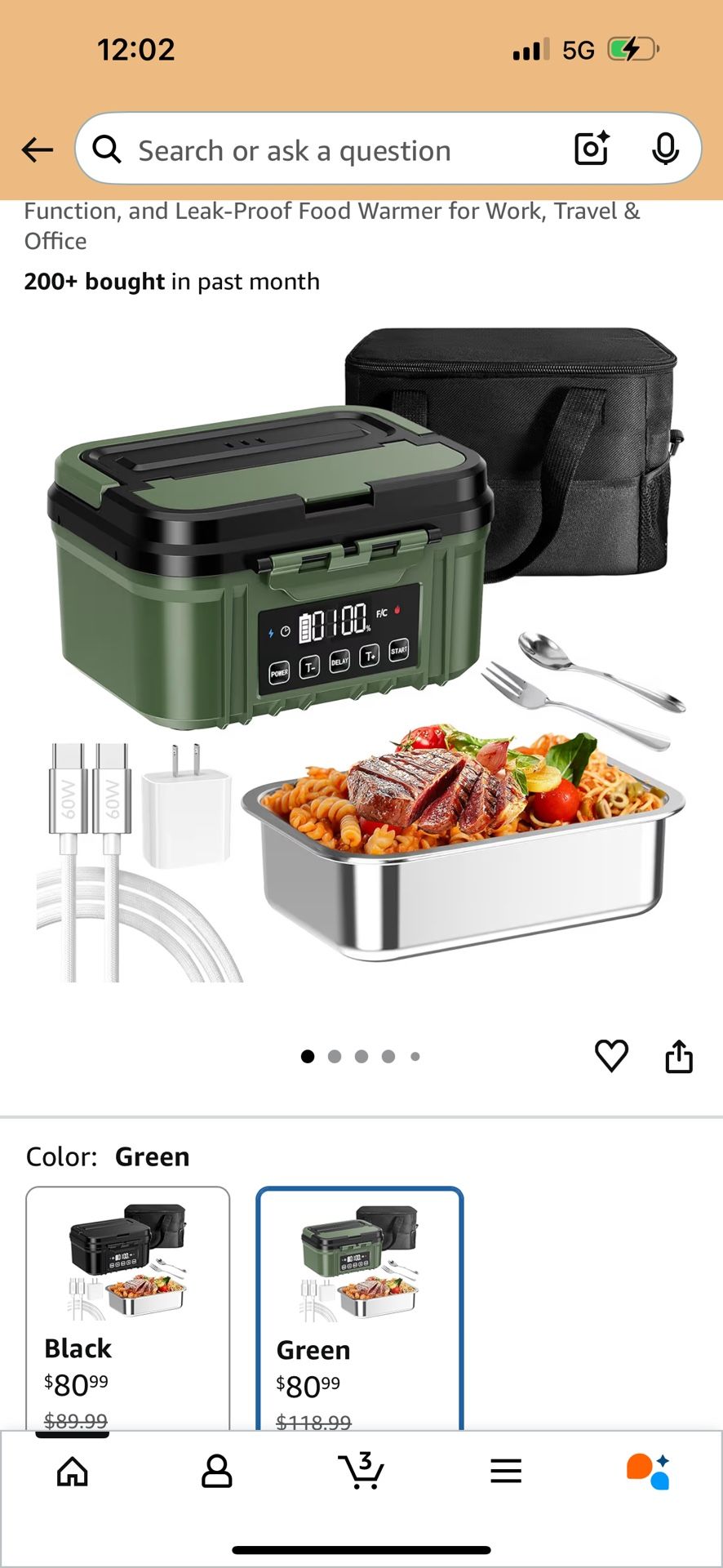 Brand New Electric Lunch Box Food Warmer β $35