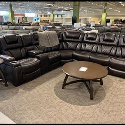 Power Reclining Sectional In Stock For Immediate Delivery 