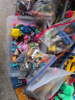 Toy Vehicles, toy food and cooking sets, soft toys
