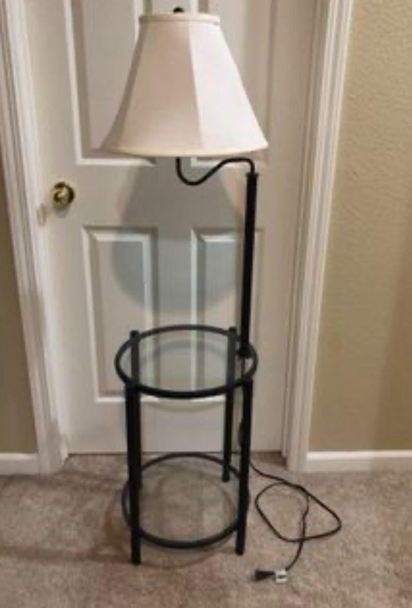 Mainstay End Table + Floor Lamp Combo