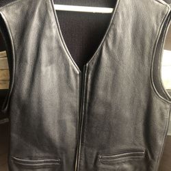 Leather sweater vest (excellent condition)