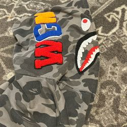 Bape Hoodie Gray