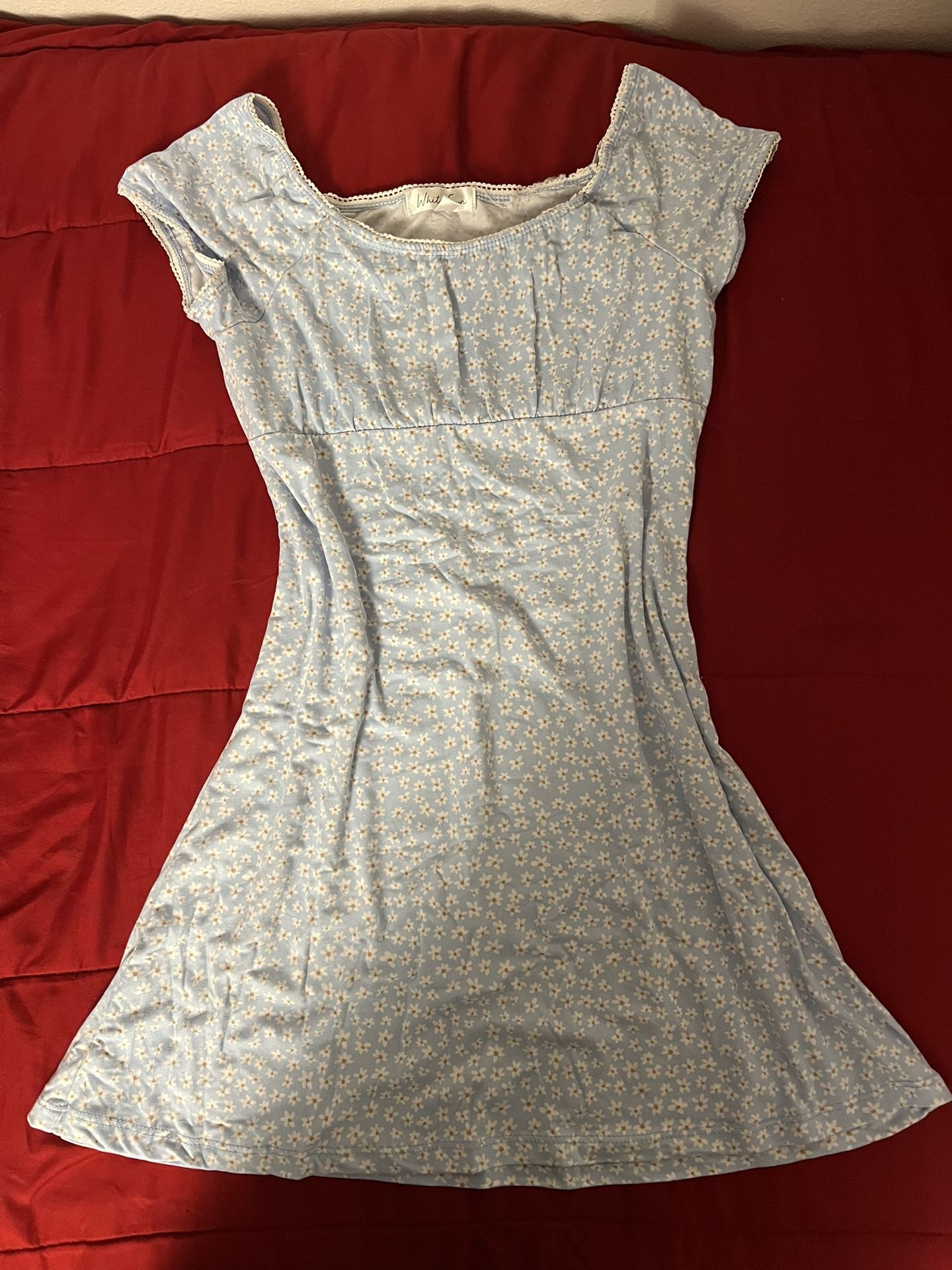 Blue Floral Women's Dress