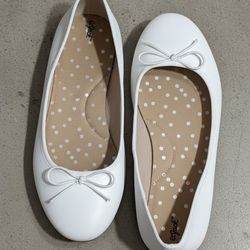White Ballerina Flats
