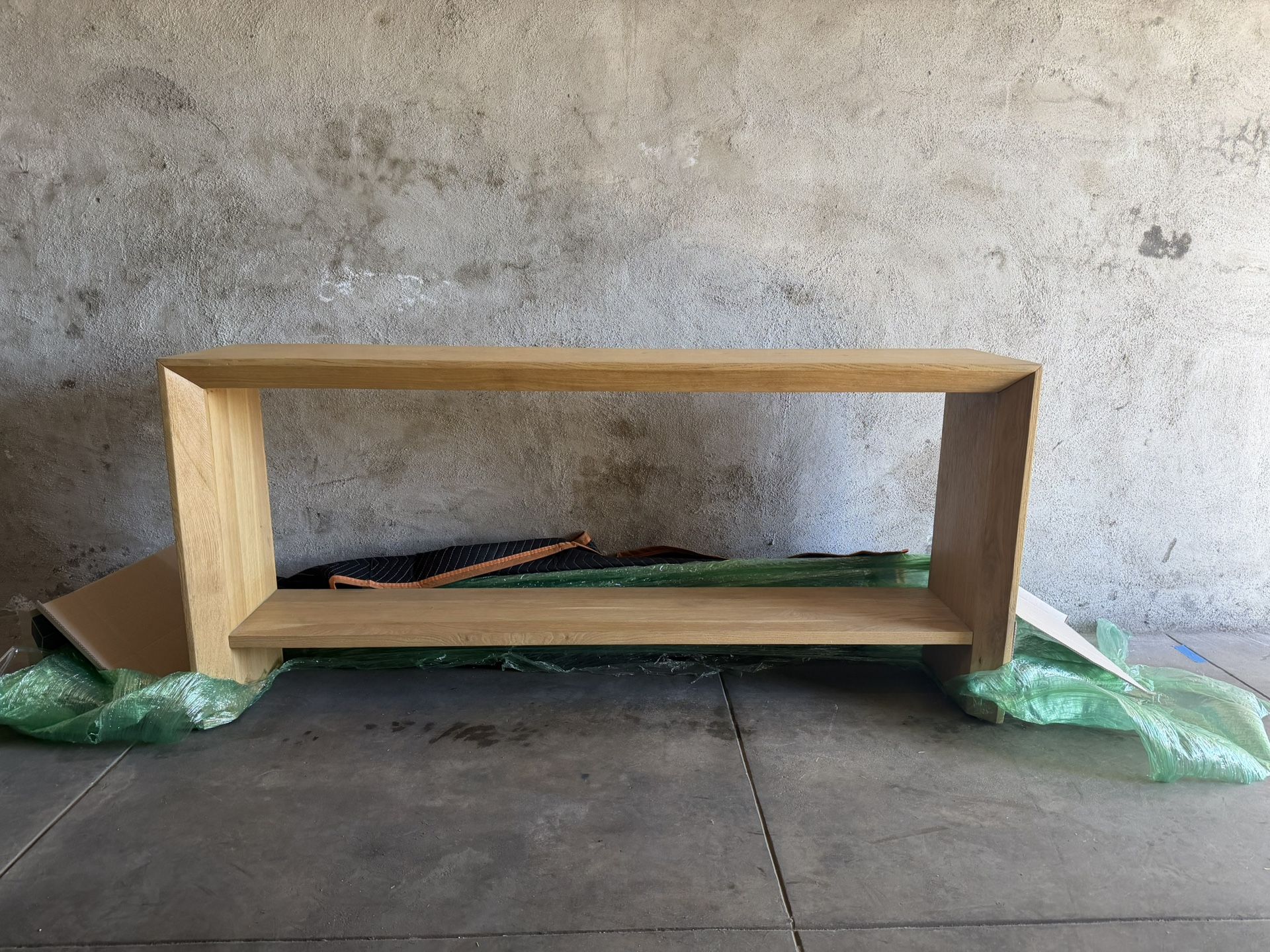 Baja Console Table Natural Crate & Barrel New