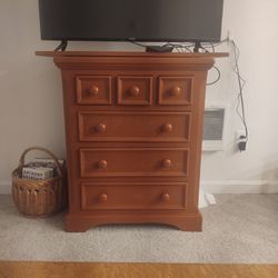 Red Painted Dresser/TV Stand