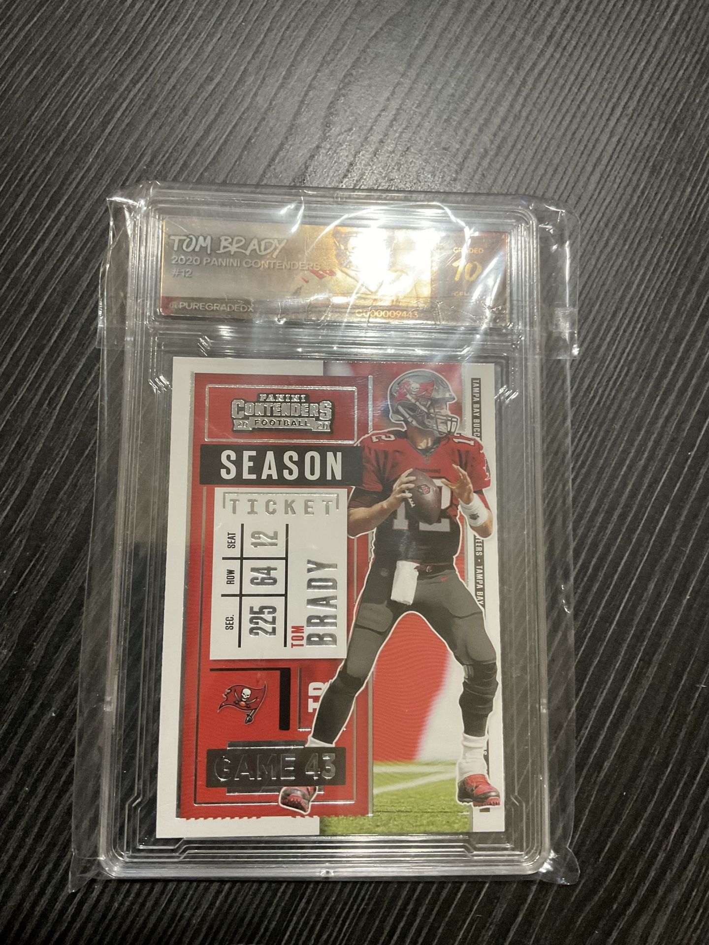 Professionally Graded 2020 Contenders Tom Brady Football Card Gem Mint 10 Tampa Bay Buccaneers GOAT 
