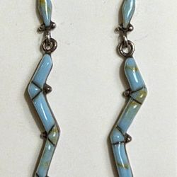 Sterling Silver Turquoise Native American Earrings