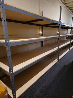 Warehouse Shelving 96 in W x 30 in D 4 Tier Storage Racks Similar To Uline Delivery Available