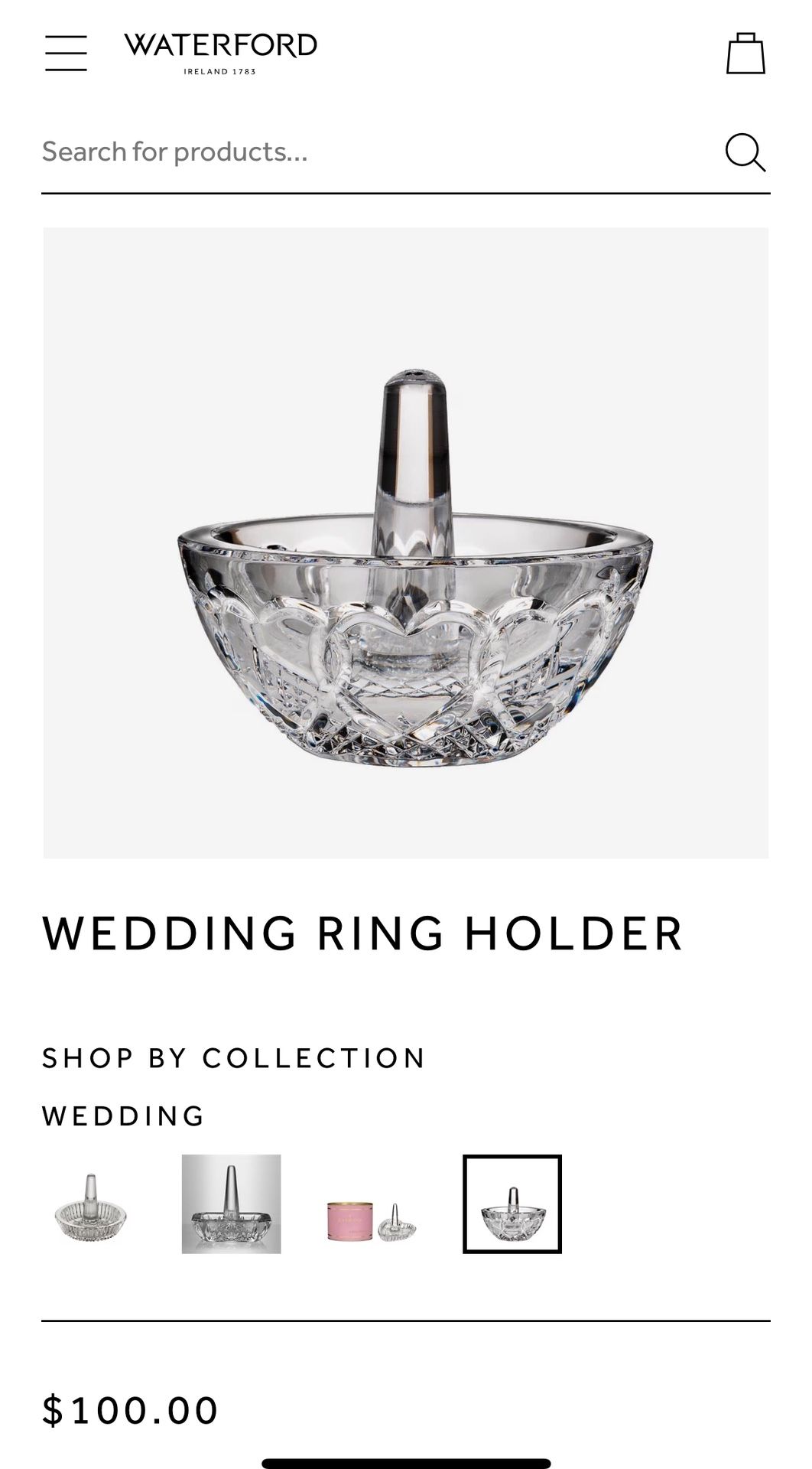 Waterford Crystal Ring Holder