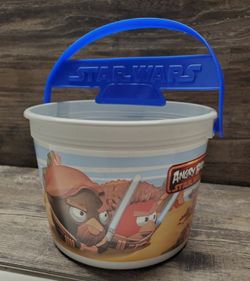 Angry Birds Star Wars 2013 Happy Meal Pail New Rare Blue Handle Halloween Bucket