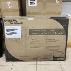 SPORT SQUAD PORTABLE TABLE TENNIS CONVERSION TOP 4-IN-1 GAME SET