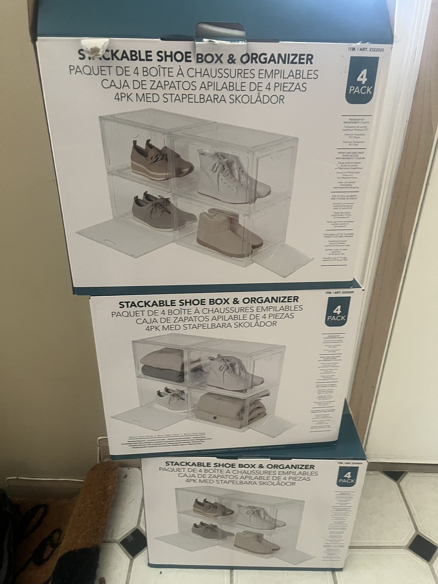 Stackable Shoe Box & Organizer