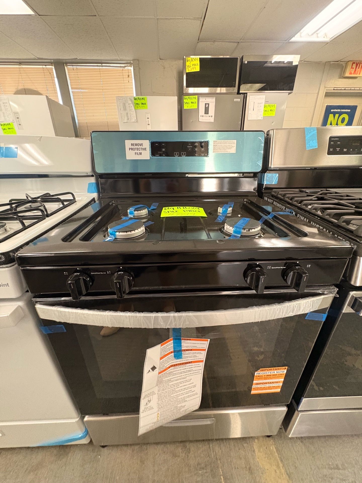Whirlpool gas stove with warranty