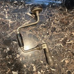 Antique Hand Held Bit Brace Crank Drill black