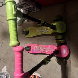 Princess Bike & Two Toddler Scooters 