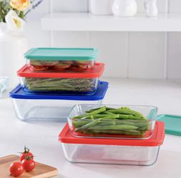 Brand New Pyrex Meal Prep Glass Food Storage Containers 10 Piece