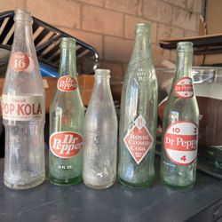 Vintage glass bottles 
