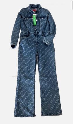 Guess logo Denim Jumpsuit Size L new