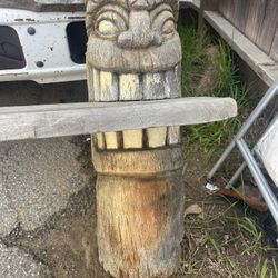 Vintage Tiki Bench Yard Decoration 