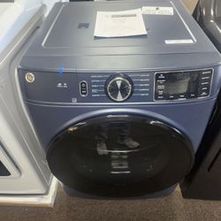 7.8 cu. ft. Smart Front Load Gas Dryer in Sapphire Blue with Sanitize Cycle, ENERGY STAR