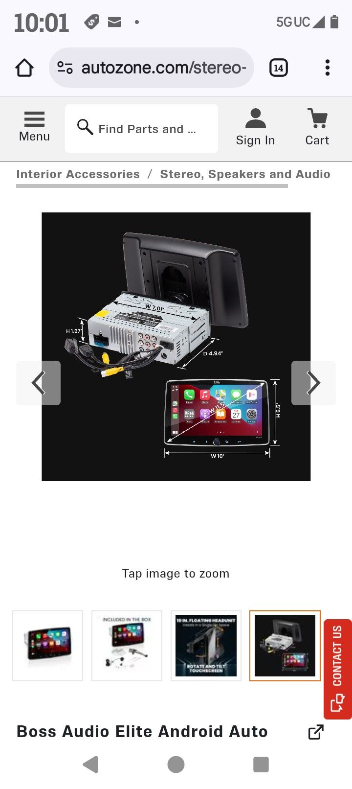 Brand New Boss Floating 9"Car Stereo 