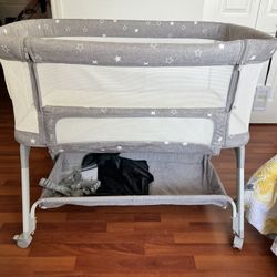 Gray bassinet 