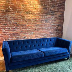 Blue Velvet Couch 