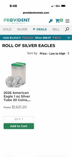 1oz silver eagles $80 each