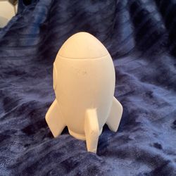 Rocket piggy bank 3 inches high