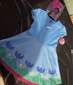Trolls Kids Costume Dress with headband